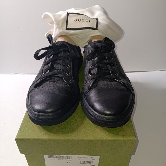 Gucci GG Canvas Low 'Grey Black - Picture 6 of 12